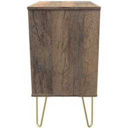 Crowndale 3 Drawer White Matt and Vintage Oak Chest of Drawers Ready Assembled - Wilko - thumbnail 5