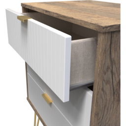 Crowndale 3 Drawer White Matt and Vintage Oak Chest of Drawers Ready Assembled - Wilko - thumbnail 7