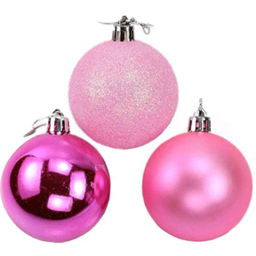 Shatchi 5cm Pale Pink Shatterproof Christmas Bauble 24 Pack - Wilko - thumbnail 3