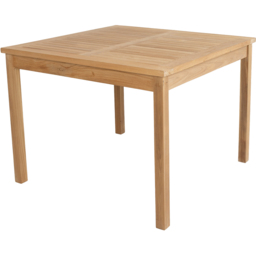 Charles Bentley 4 Seater Teak Wood Square Slatted Garden Dining Table - Brown - Wilko - thumbnail 4
