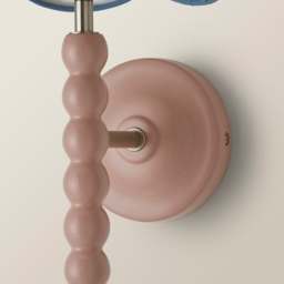 ValueLights Blue Trim Scallop Shade Pink Bobbin LED Wall Light with Bulb 2 Pack - Size: 32 x 19 x 20cm - Wilko - thumbnail 7