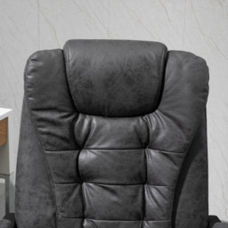 Portland Dark Grey Swivel Vibration Massage Office Chair - Size: 65 x 70 x 119cm - Wilko - thumbnail 7