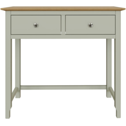 FWStyle Taberno 2 Drawer Sage Green and Oak Dressing Table - Size: 76 x 85 x 30cm - Wilko - thumbnail 4
