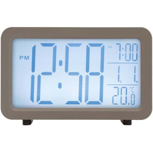Acctim Harley Grey LCD Alarm Clock 7cm - Size: 5 x 11 x 7cm - Wilko - image 1