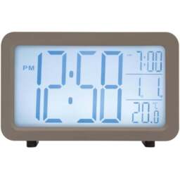 Acctim Harley Grey LCD Alarm Clock 7cm - Size: 5 x 11 x 7cm - Wilko - thumbnail 1