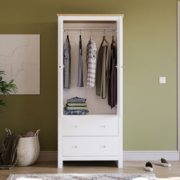 Vida Designs Arlington 2 Door 2 Drawer White Wardrobe - Size: 2 Door, 2 Drawer - Wilko - thumbnail 6