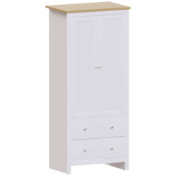 Vida Designs Arlington 2 Door 2 Drawer White Wardrobe - Size: 2 Door, 2 Drawer - Wilko - thumbnail 3