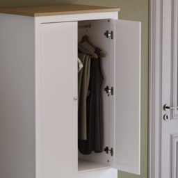 Vida Designs Arlington 2 Door 2 Drawer White Wardrobe - Size: 2 Door, 2 Drawer - Wilko - thumbnail 4