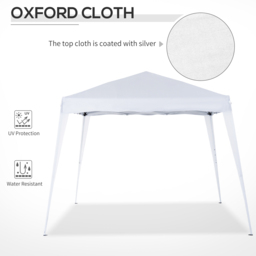 Outsunny 2.5 x 2.5m White Awning Marquee Pop Up Gazebo Tent - Size: 250 x 240 x 240cm - Wilko - thumbnail 7
