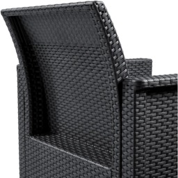 Keter Emma 4 Seater Graphite Garden Furniture Set - Black - Wilko - thumbnail 6