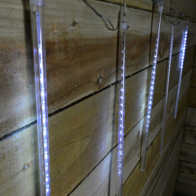 Premier Imitation Snowing Effect LED Shower Light - Size: 50 x 200 x 50cm - White - Wilko - image 1