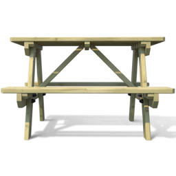 Soulet Kids 4 Seater Wooden Picnic Table - Tan - Wilko - thumbnail 4