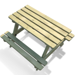 Soulet Kids 4 Seater Wooden Picnic Table - Tan - Wilko - thumbnail 5