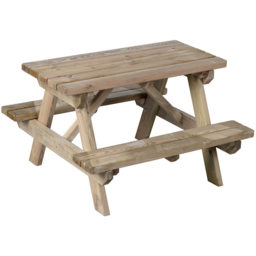Soulet Kids 4 Seater Wooden Picnic Table - Tan - Wilko - thumbnail 3