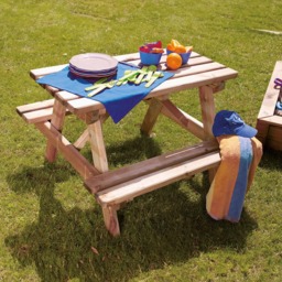 Soulet Kids 4 Seater Wooden Picnic Table - Tan - Wilko - thumbnail 6