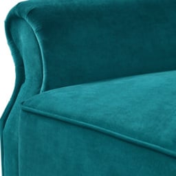 Furniture One 3 Seater Green Velvet Sofa Bed - Wilko - thumbnail 6