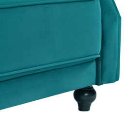 Furniture One 3 Seater Green Velvet Sofa Bed - Wilko - thumbnail 7