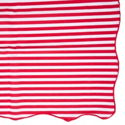 Stripe Scallop Edge Tablecloth Red - All I Want For Christmas - Wilko - thumbnail 5