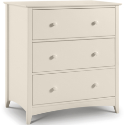 Julian Bowen Cameo 3 Drawer Stone White Chest of Drawers with Changing Station - Cream - Wilko - thumbnail 4