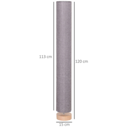 Portland 120cm Wooden Base Fabric Floor - Size: 15 x 15 x 120cm - Grey - Wilko - thumbnail 6