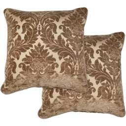 Serene Baroque Taupe Cushion Cover - Size: 43 x 43cm - Cream - Wilko