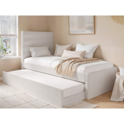Flair Ari Single Beige Boucle Bed with Trundle - Cream - Wilko - thumbnail 7