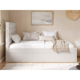 Flair Ari Single Beige Boucle Bed with Trundle - Cream - Wilko - thumbnail 6