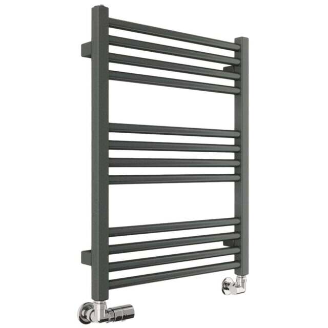 Terma Fiona 985BTU Sparkling Grey Heated Towel Rail 600 x 500mm - Size: 66 x 50 x 7.2cm - Wilko - image 1