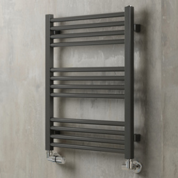 Terma Fiona 985BTU Sparkling Grey Heated Towel Rail 600 x 500mm - Size: 66 x 50 x 7.2cm - Wilko - thumbnail 3