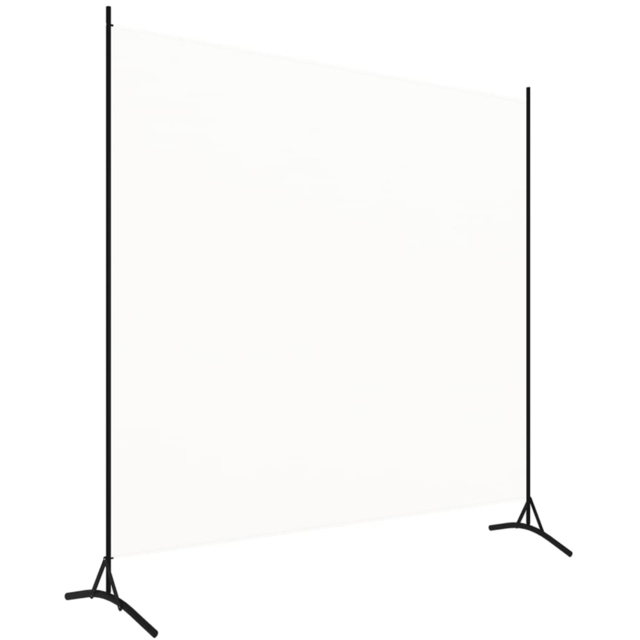 vidaXL Fabric White Panel Room Divider 175 x 180cm - Size: 1 Panel - Wilko - image 1