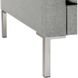Dorel Fabry Grey Linen Upholstered Accent Chair - Size: 81 x 81 x 83cm - Wilko - thumbnail 7
