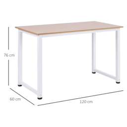 Portland Metal Frame Office Desk White - Size: 120 x 60 x 76cm - Wilko - thumbnail 7