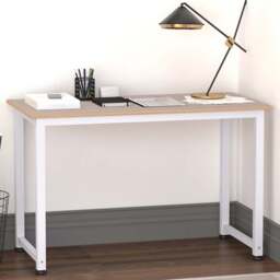 Portland Metal Frame Office Desk White - Size: 120 x 60 x 76cm - Wilko - thumbnail 1