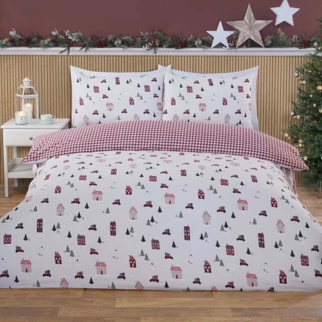 Home for Christmas Duvet Set - Multicolour/King - Wilko - image 1