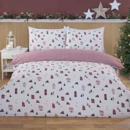 Home for Christmas Duvet Set - Multicolour/King - Wilko - thumbnail 1