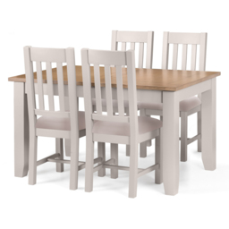 Julian Bowen Richmond Set of 2 Grey Dining Chair - Wilko - thumbnail 4
