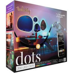 Twinkly Dots 200 RGB LED Smart Black Cable String Light 10m - Size: 6.5 x 20.5 x 18.5cm - Wilko - thumbnail 1