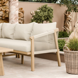 Royalcraft Roma 6 Seater L Corner Sofa Set with Coffee Table - Brown - Wilko - thumbnail 6