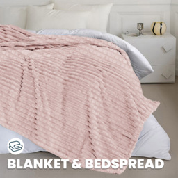 Velosso Blush Waffle Plush Throw 150 x 200cm - Size: 150 x 200 x 1cm - Wilko - thumbnail 3