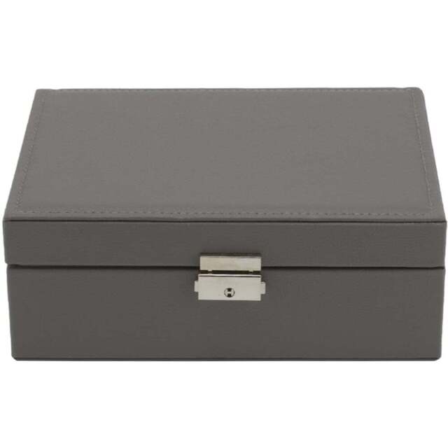 H&O Direct 2 Tier Grey Lockable Jewellery Organiser - Size: 9 x 23 x 17cm - Wilko - image 1