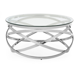 Julian Bowen Vienna Chrome Circular Coffee Table - Size: 42 x 88 x 88cm - Silver - Wilko - thumbnail 3