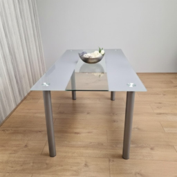 Portland Kosy Koala 4 Seater Gem Pattern Glass Dining Set Grey - Wilko - thumbnail 3