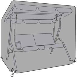 Charles Bentley Black 2 Seater Garden Swing Seat Cover - Size: H153 x L175 x D115cm - Wilko