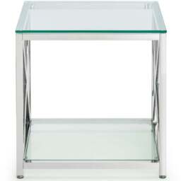 Julian Bowen Miami Silver Lamp Table - Size: 55 x 55 x 55cm - Wilko - thumbnail 4