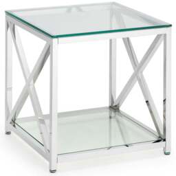 Julian Bowen Miami Silver Lamp Table - Size: 55 x 55 x 55cm - Wilko - thumbnail 3