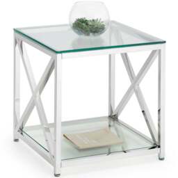 Julian Bowen Miami Silver Lamp Table - Size: 55 x 55 x 55cm - Wilko - thumbnail 5