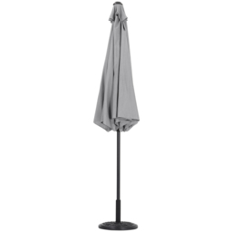 Living and Home Light Grey Round Crank Tilt Parasol Floral Round Base 3m - Wilko - thumbnail 4