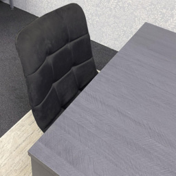 Kosy Koala Arrow Rocco 4 Seater Dining Set with Bench Dark Grey and Black Velvet - Multi - Wilko - thumbnail 5