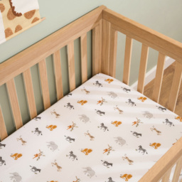 Clair de Lune Baby Jungle Dreams Cot Bed Sheet 2 Pack - Size: 0.5 x 70 x 140cm - Multi - Wilko - thumbnail 3