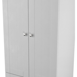 Crowndale Sussex 2 Door 2 Drawer Grey Ash and Bardolino Oak Tall Wardrobe Ready Assembled - Grey Ash & Bardolino Oak - Wilko - thumbnail 6